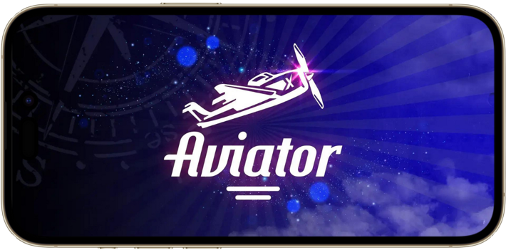 A picture of the aviator game logo on a cell phone

