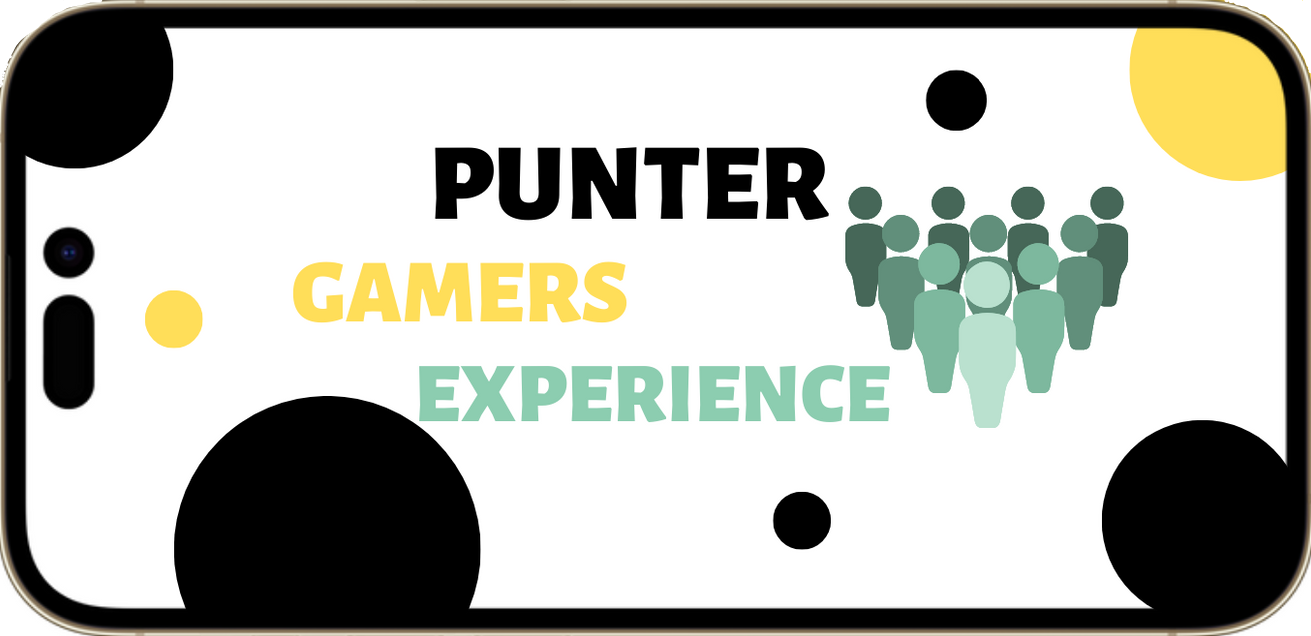 A picture of a sign that says punter gamers experience

